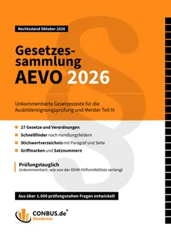 Cover: Gesetzessammlung AEVO 2026